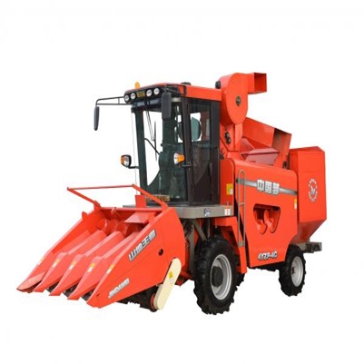 corn machine harvesting row harvester propelled self