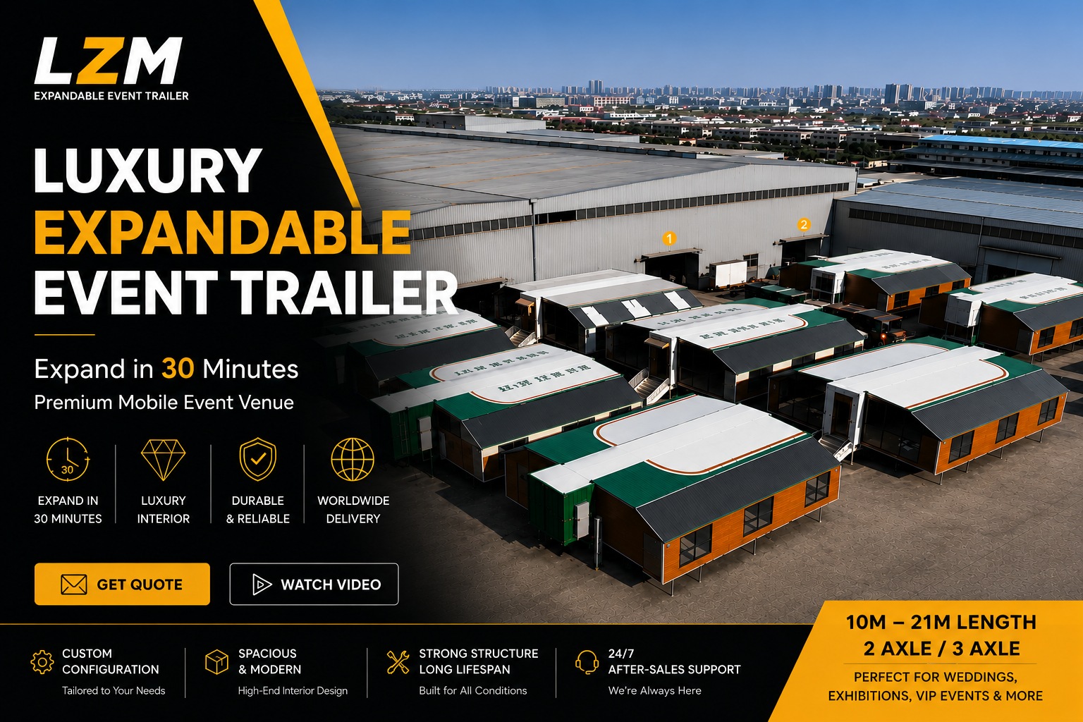 Luxury Expandable Event Trailer | Mobile Event Venue | LZM